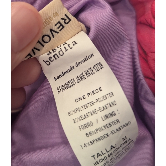 NWT Agua Bendita X Revolve Jamie One Piece In Hazel Fuschia Medium - Picture 5 of 10